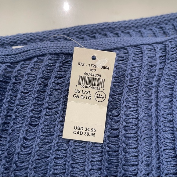 NWT Aerie Women’s Blue Knit Mesh Wrap Skirt/Cover-Up - Picture 9 of 11